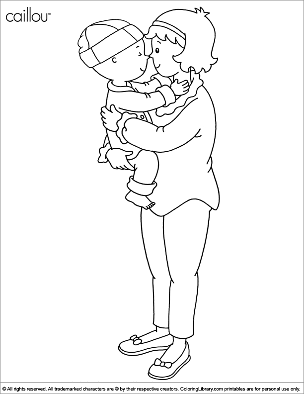 Plansa de colorat cu Caillou 3 23